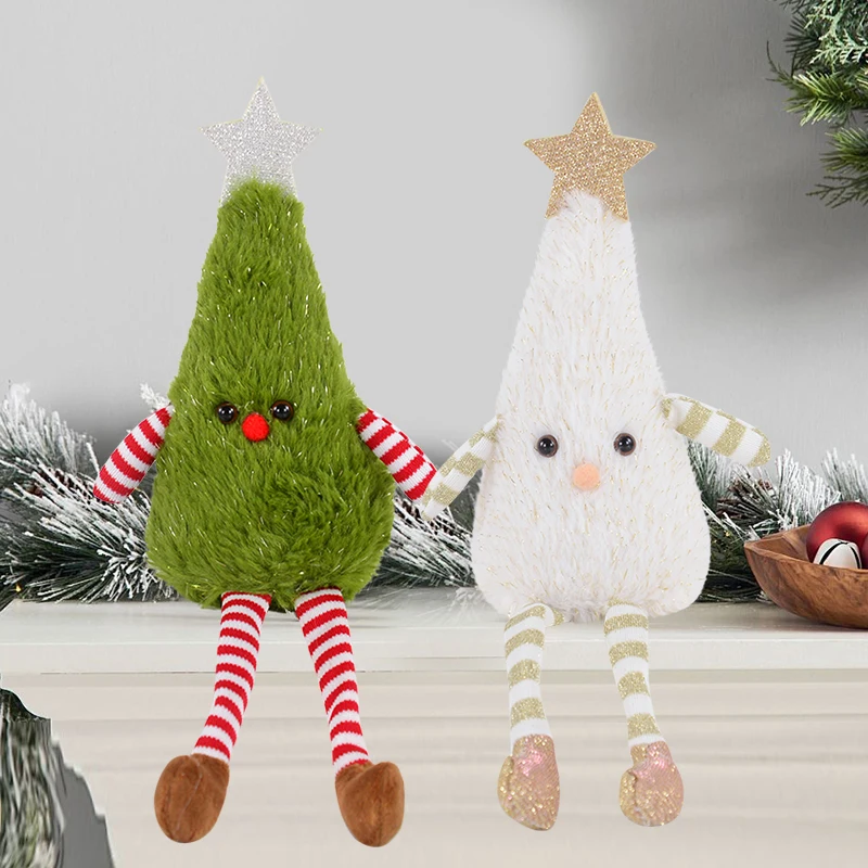 

Christmas Plush Christmas Tree Hanging Leg Doll Hanging Decor Garden Home Decor New Year 2025 Children Toy Gifts Navidad Natal