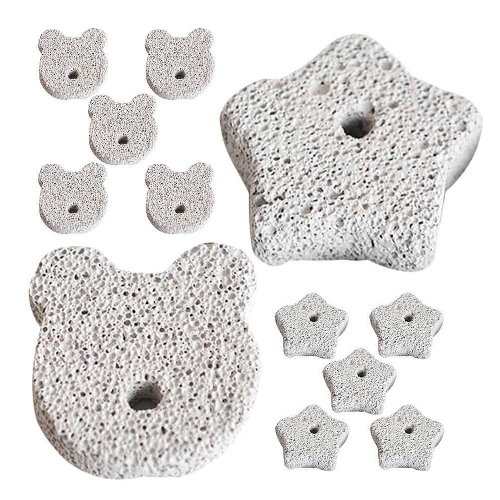 

12pcs Volcanic Stone Grinding Toys for Hamsters Rabbits Guinea Pigs Dark Grey Chew Accessories Pet Cage Molar Stones