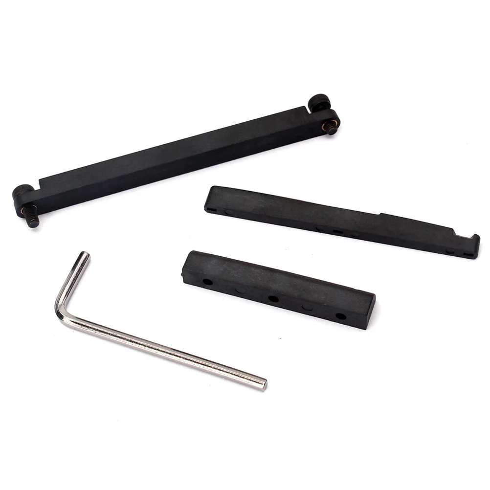 1 مجموعة قابل للتعديل العلوي السفلي الجوز عدة 81 مللي متر السكك الحديدية 6 مللي متر الارتفاع ل الغيتار الصوتية الشعبية استبدال أجزاء السرج جسر الملحقات #3