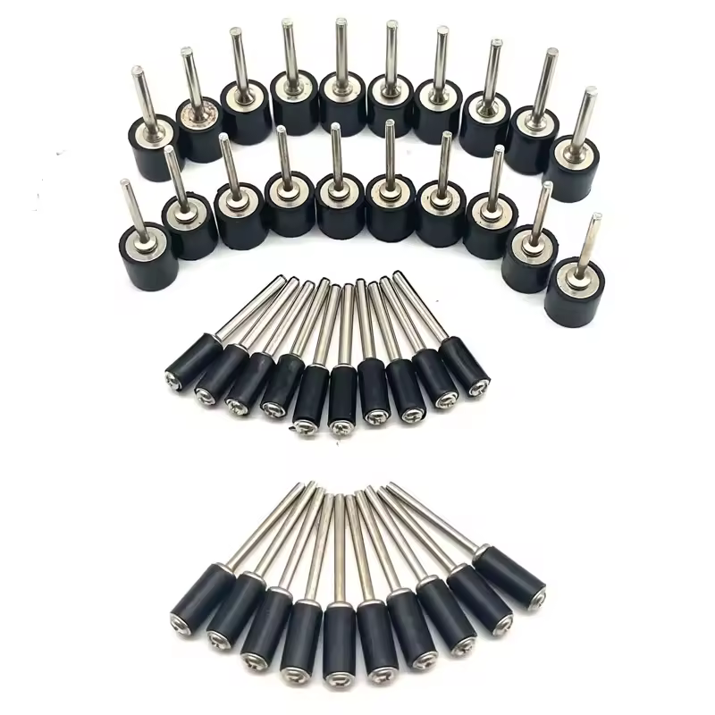 10 pezzi accessori Dremel tamburo mandrino in gomma 2.35mm 3.175mm asta con gambo per levigatrice levigatura molatura lucidatura per utensile rotante