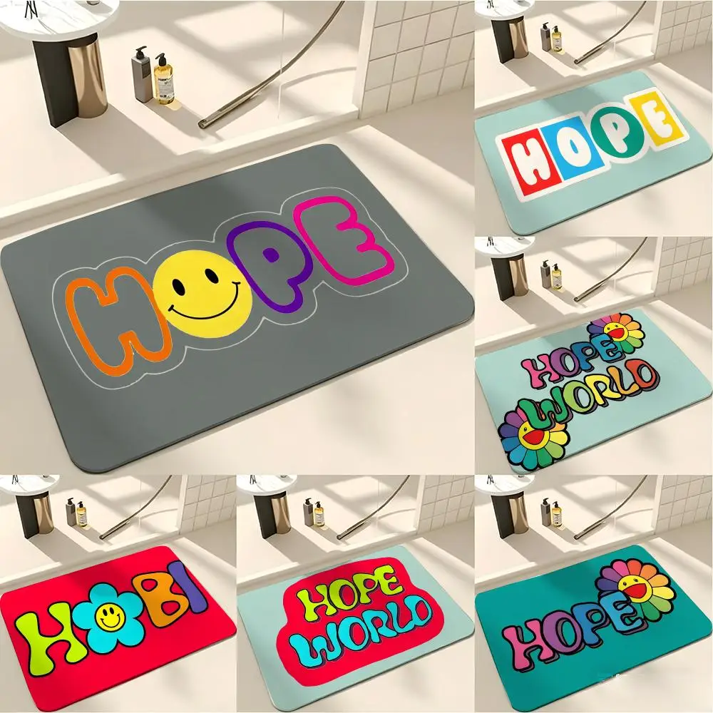 Tapis de sol absorbant antidérapant H-HOPE pour salles de bain, toilettes et autres espaces.