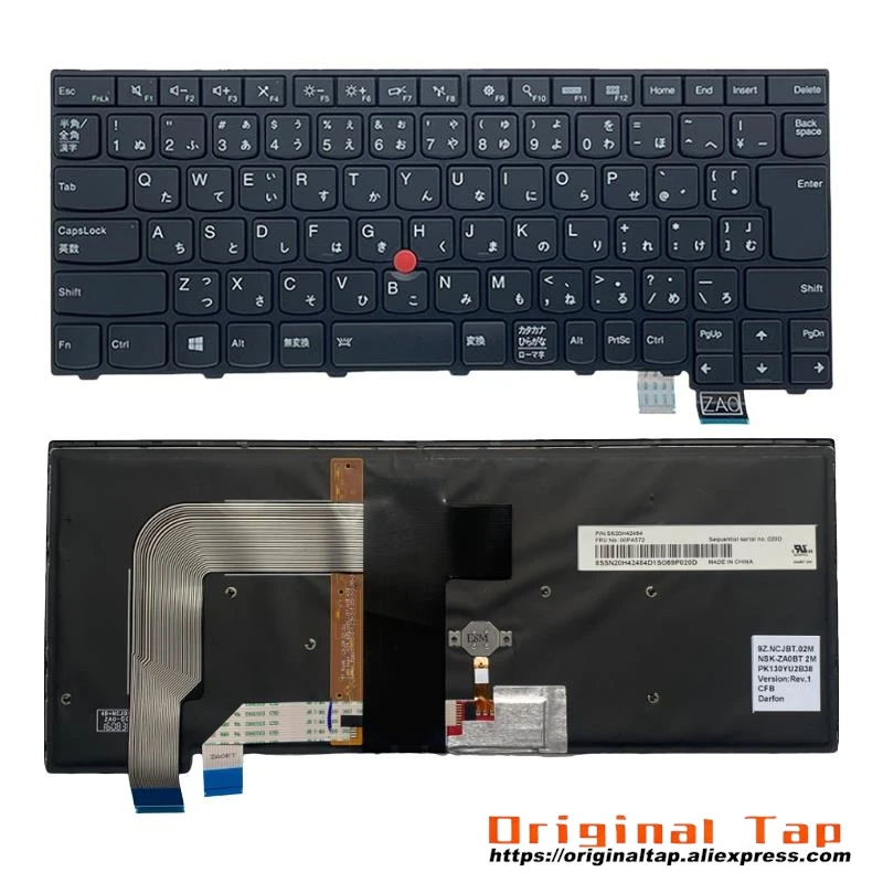 JP Japanese Backlit Keyboard for Lenovo Thinkpad T460s 01YR119 01YT173 00PA565 00PA483