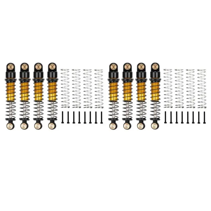Best-8Pcs 40Mm Metal Shock Absorber Damper For Axial SCX24 C10 JLU Gladiator Bronco 1/24 RC Crawler Car Upgrade Parts, 2