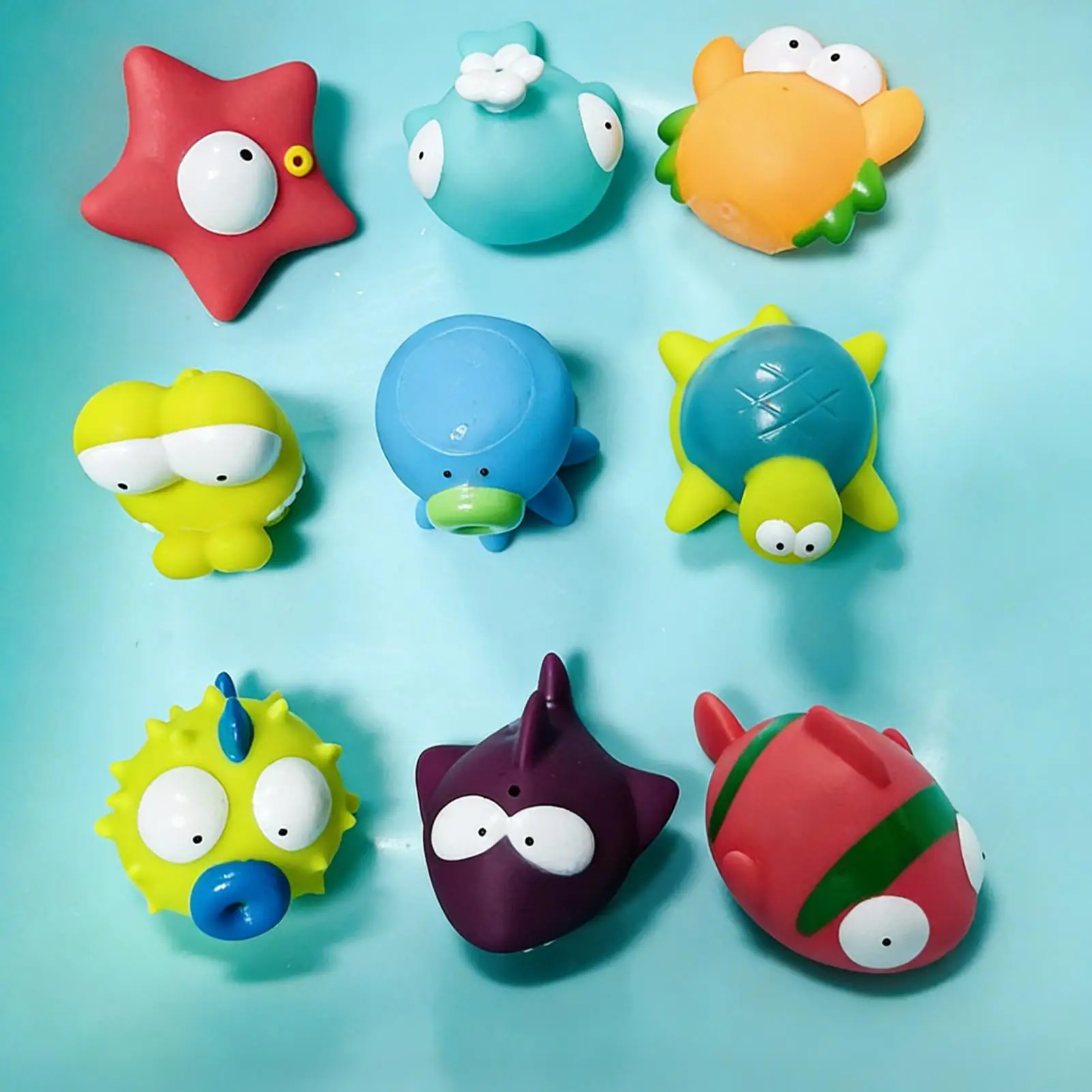 Kids Bathtub Toys Cute No-Hole Parent-Child Interaction Cartoon Animals Kids Bathing Toy For Boys Young Child 6-18 Months Pool