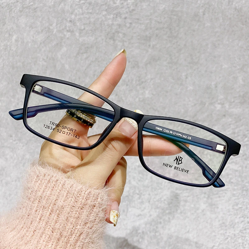 TR90 Ultra Light Glasses New Flexibility Reading Glasses Retro Business Eyeglasses Frame Men Women's Large Frame Eyeglasses Spec