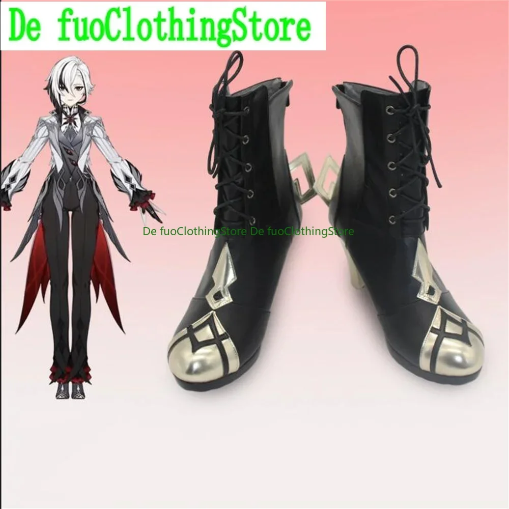 Arlecchino Otets Genshin Impact Cosplay Shoes Boots Game Anime Halloween Christmas DefuoClothing Shoes Store