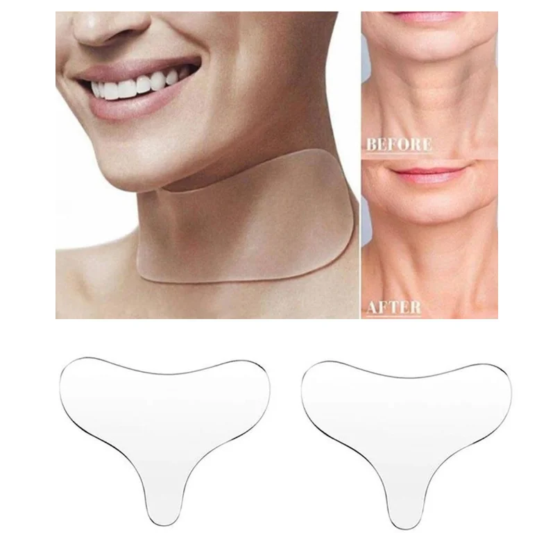 Silicone Anti Wrinkle Patches Transparent Chest Neck Lift Tapes Pads Reusable Chest Skin Wrinkle Remover Pad Stick 5pcs
