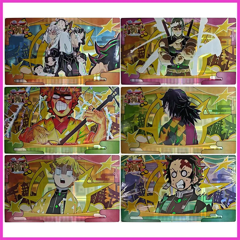 

Anime Demon Slayer Rare Collectible Card Uzui Tengen Agatsuma Zenitsu Tomioka Giyuu Kamado Tanjirou Toy for boy Birthday Present
