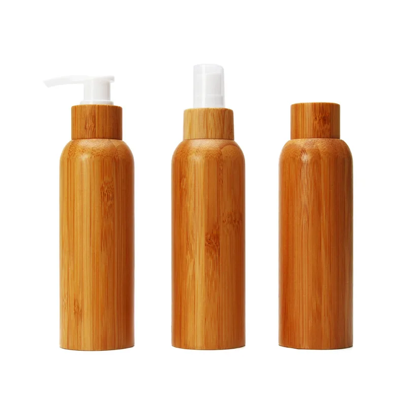 100Ml 150Ml Reizen Bamboe Lotion Fles Spray Parfum Fles Essentiële Olie Hervulbare Flessen Natuurlijke Bamboe Container Fles