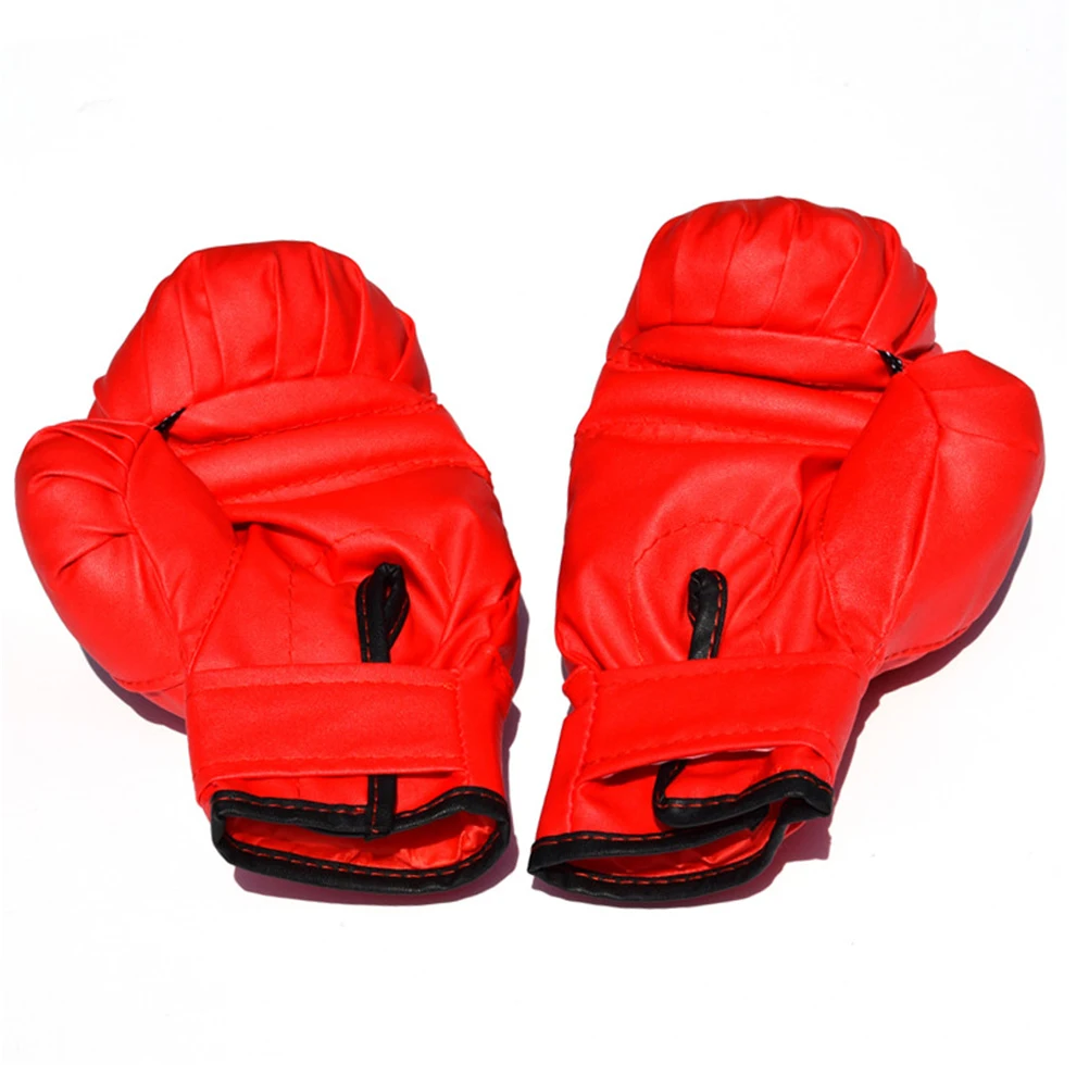 Boxing Gloves Training Protective Mitts Sparring Hand Pads for Kickboxing Fighting Red Breathable Durable Hookandloop