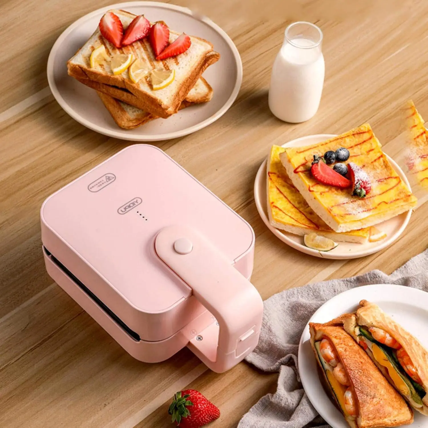 صانع الساندوتشات الصغيرة، صانع الساندوتشات الكهربائية 220 فولت، صانع الوافل محمصة الخبز آلة الإفطار متعددة الوظائف، فطيرة ساندوي