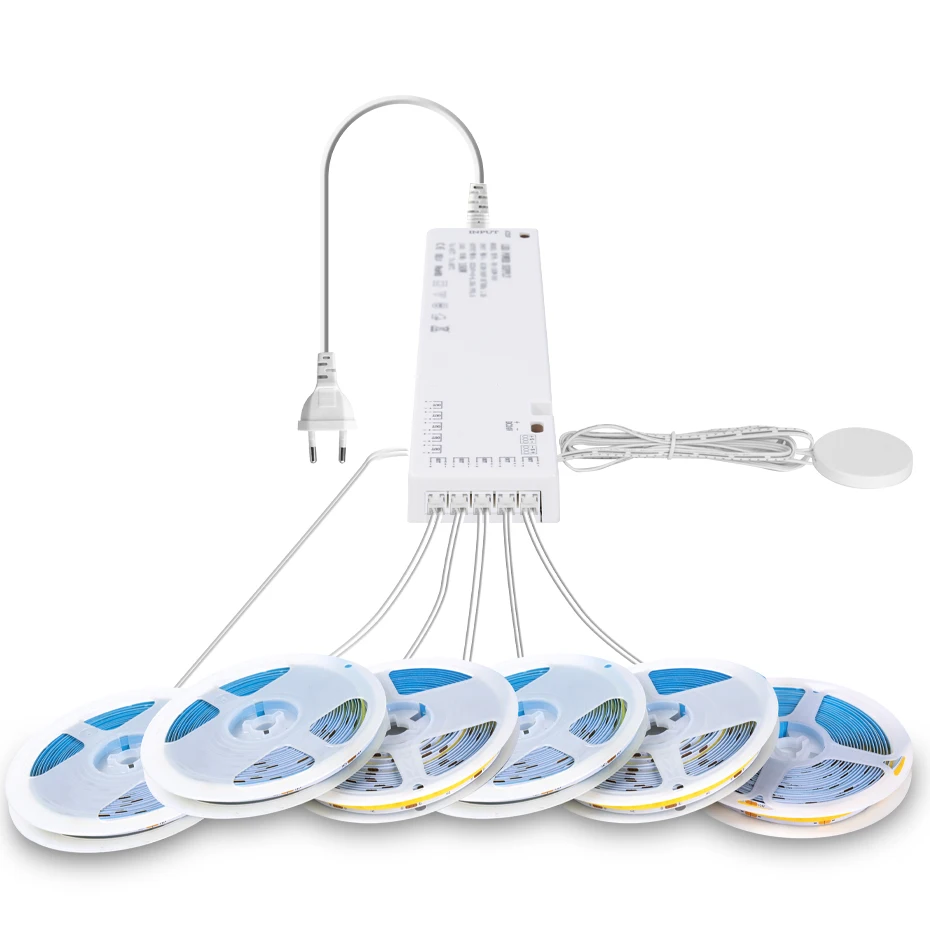 COB LED Strip Light Under Closet Lamp Tape Hand Sensor Touch Dimmer Switch Led Cabinet Wardrobe Lights For Home Kitchen Lighting