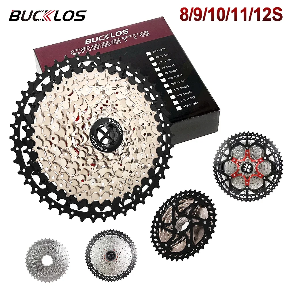 

BUCKLOS 12 Speed Bike Cassette Bicycle Flywheel for Shimano HG 11-52T Sprocket K712V Bicycle Freewheel 8/9/10/11/12S Bike Parts