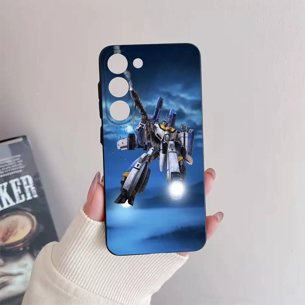 R-robotech – coque de téléphone Macross, étui noir souple pour Samsung Galaxy A73,72,51,53,52,71,22,5G, Note,J7,8,9