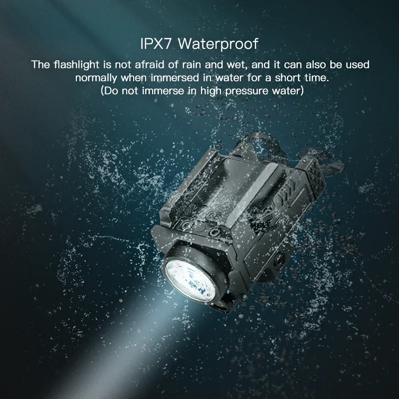 Richfire Rechargeable Weaponlight Magnetic Charging 1000LM Laser Green Light Tactical Flashlight Combo for Rifles Quick Release