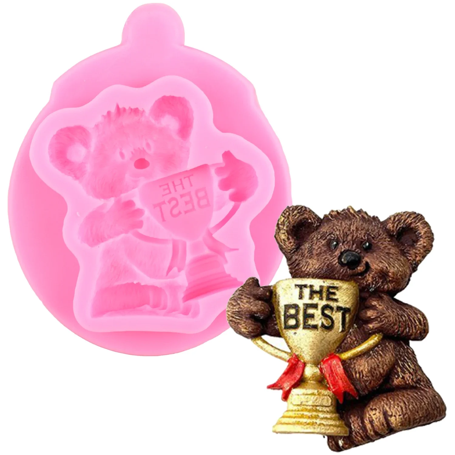 

Bear Silicone Molds Fondant Cake Decorating Tools Cupcake Topper Candy Resin Clay Mould Chocolate Gum Paste Polymer Clay Mould