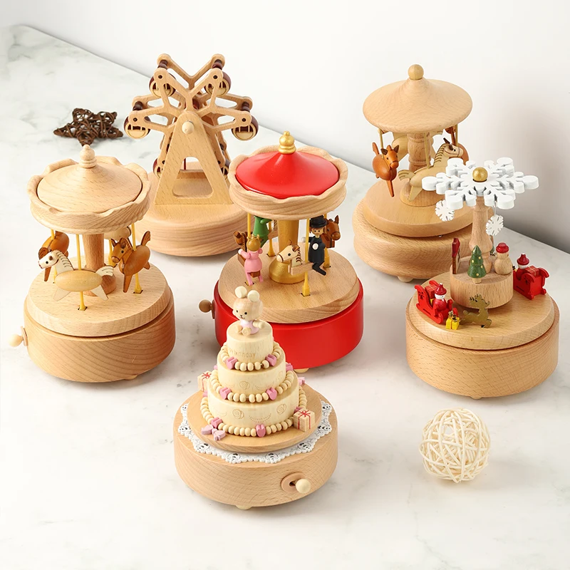 boite-a-musique-rotative-en-bois-cadeau-d'anniversaire-pour-filles-cadeau-chinois-sle-doux-et-mignon-conception-de-guerison-8-notesbobin-mech