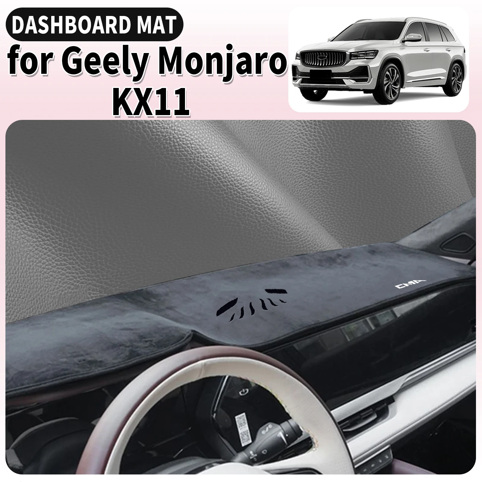 

fit for Geely Monjaro KX11 Dashmat Dashboard Cover Pad Car Accessories DashMat Sunshade Protective Carpet