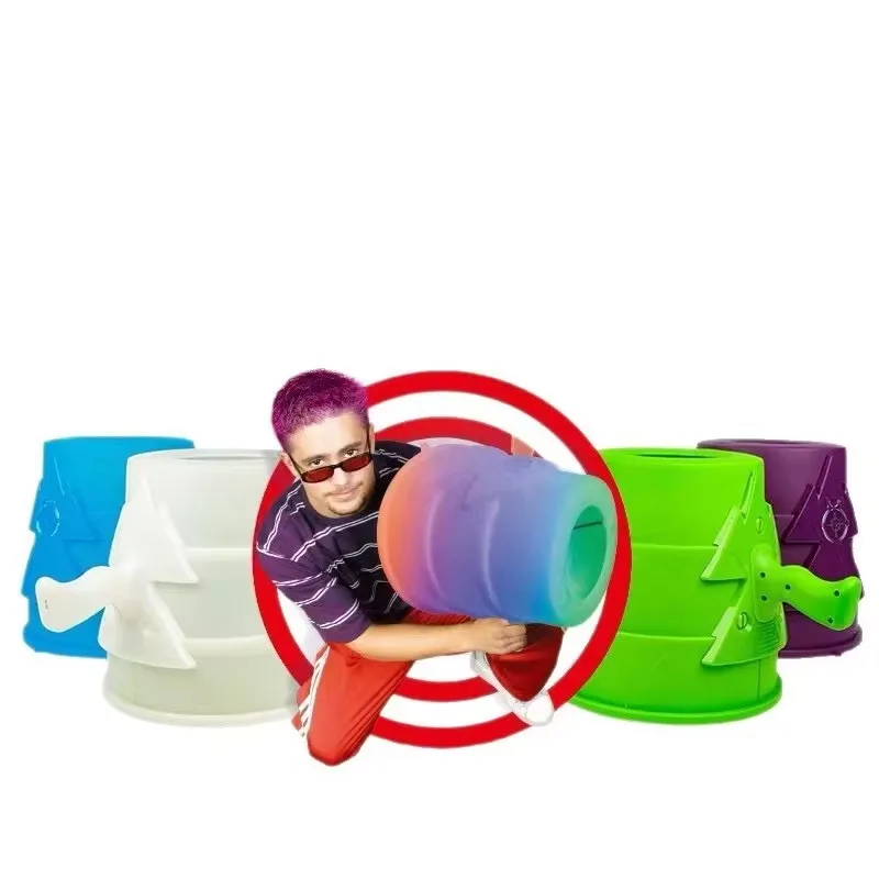 Airzooka Air Blaster Toy Handheld Air Cannon Funny Prank Toy Interactive Vent Novelty Game Toy Gift For Party Collection Decor view 6