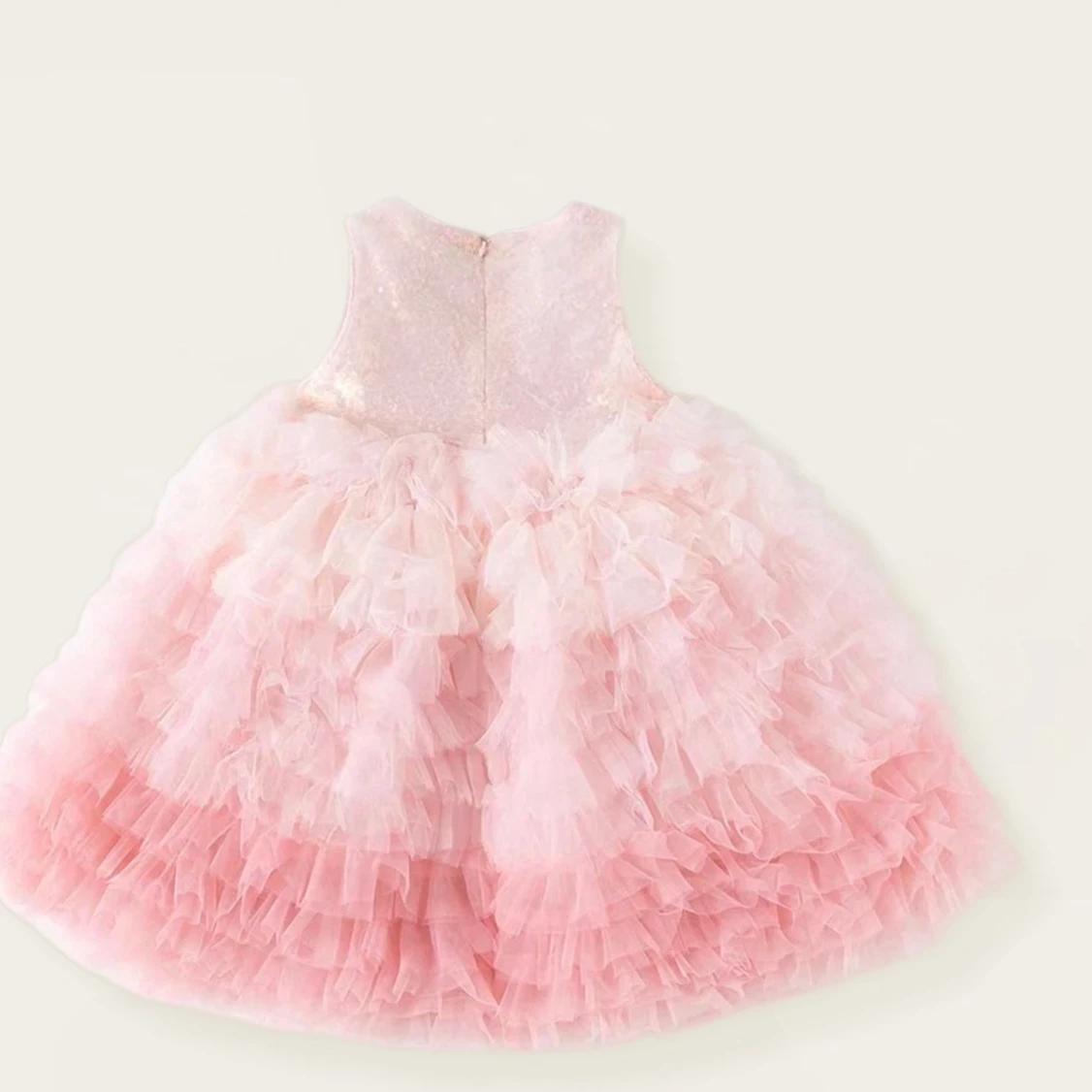 

2026 New Summer Girls Princess Dress Cute Toddler Baby Gradient Rainbow Tulle Tutu Party Sundress