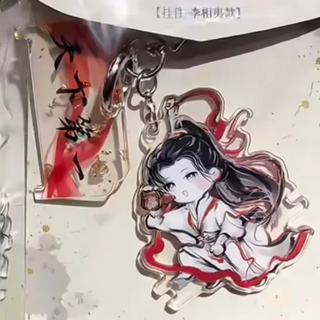 Милый акриловый брелок для рюкзака Q-версии с подвеской в виде "Li Xiangyi Li Lianhua" живет длительный срок службы вокруг "Lotus Tower"