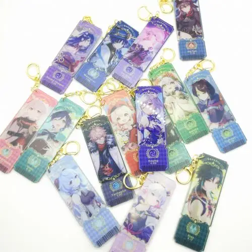 1Pcs  Anime Game Genshin Impact  Alhaitham Venti Keyring Girl\'s Bag Pendant Keychain Accessories  Double-Deck Acrylic Decoration