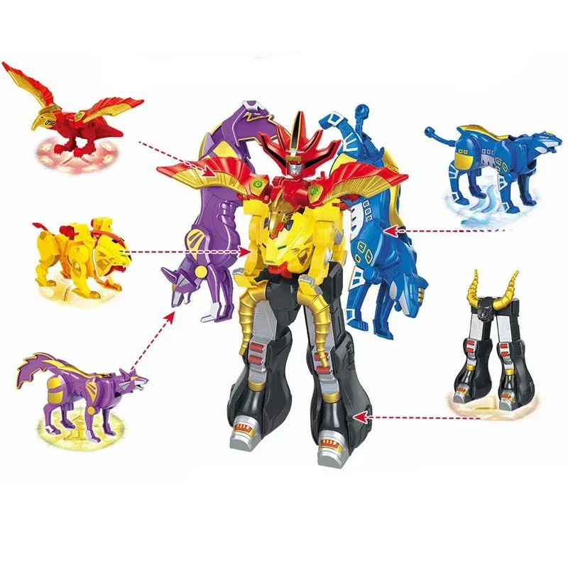 

Super Sentai Rangers Hyakujuu Sentai Gaoranger Beats Warrior Wars Assembled Animal Robots Boys Birthday Gifts Collection