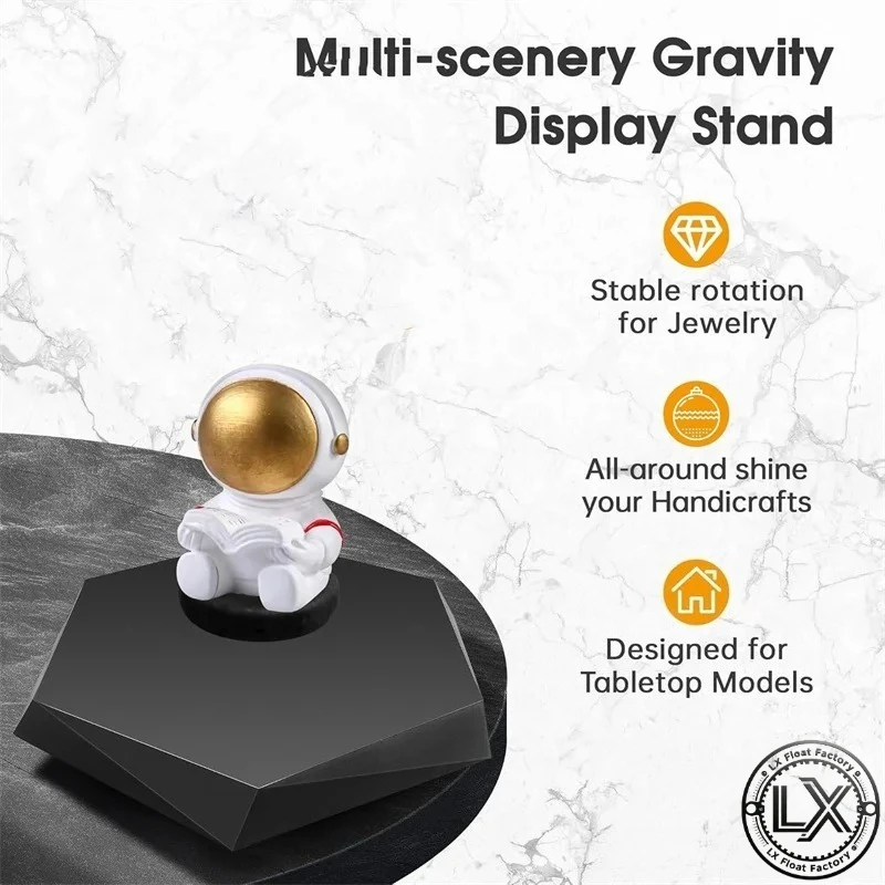 Levitating Display Stand Magnetic Floating Display with Stand for Toys Figures Miniatures Automatic Rotating Creative Gifts