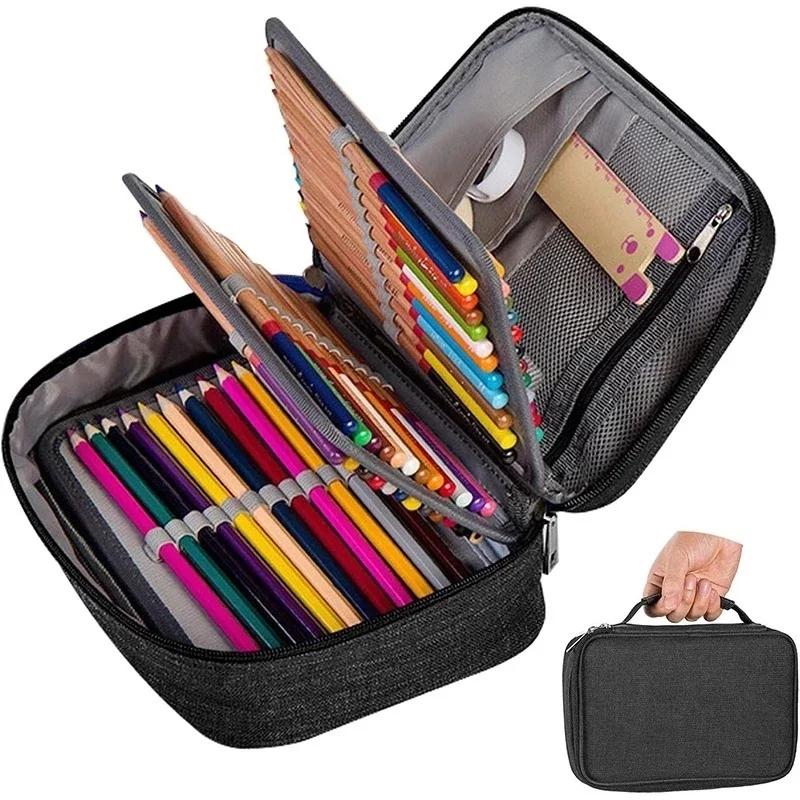 estojo-escolar-box-organizador-grande-jumbo-ziper-a-prova-d'agua-ate-72-canetas-feminino-masculino-ziper-a-prova-d'agua