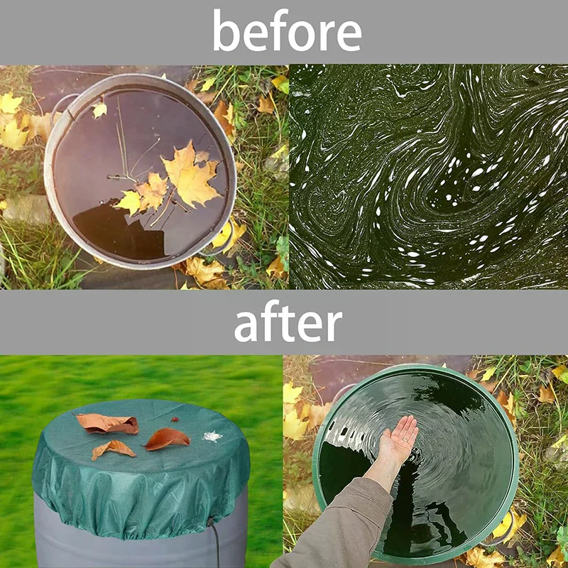 Green Mesh Cover Netting For Rain Barrel Water Collection Bucket Raindrop Anti-fall Leaves Filter Net Water Protection Tools