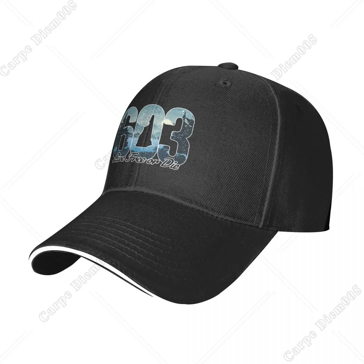 603 NH Live Free or Die Hampshire Scenic Nature Baseball Cap Icon Fishing Hat Custom Hat Caps Male Women's