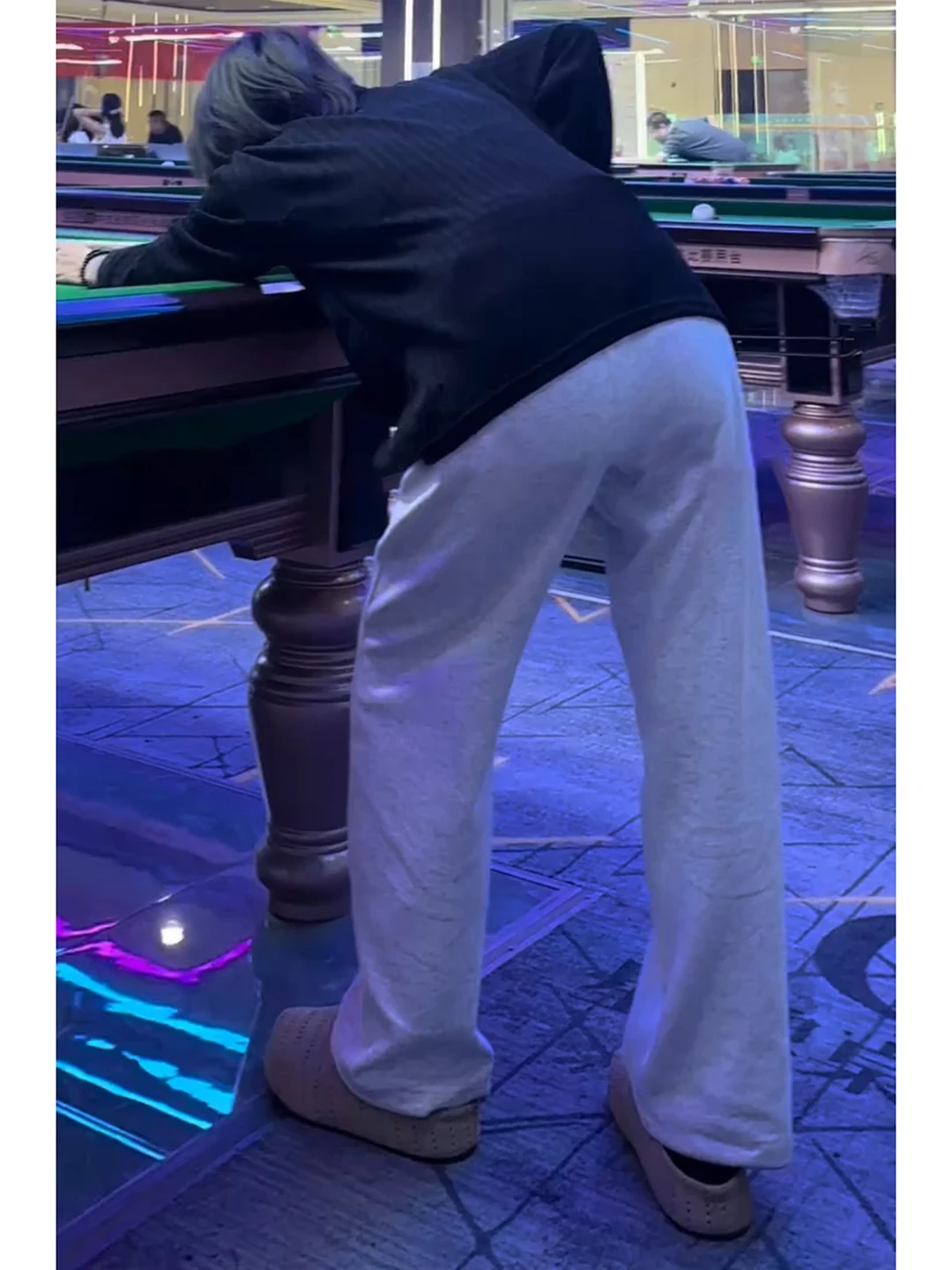 

Мужские спортивные брюки Cleanfit свободного кроя, бело-серые, с боковыми разрезами, прямые, повседневные, расклешенные, осенние, немнущиеся, с низкой посадкой