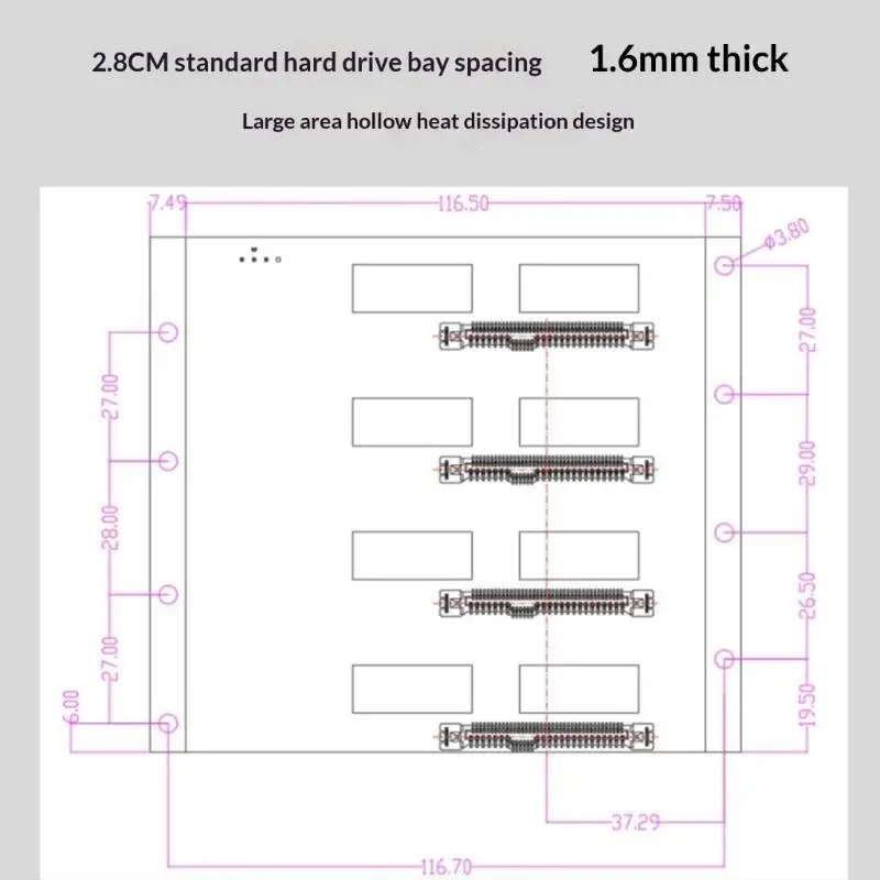 31BA Storage Backplane For Devices Holds 4 Slots Excellent Capacitors And indicators