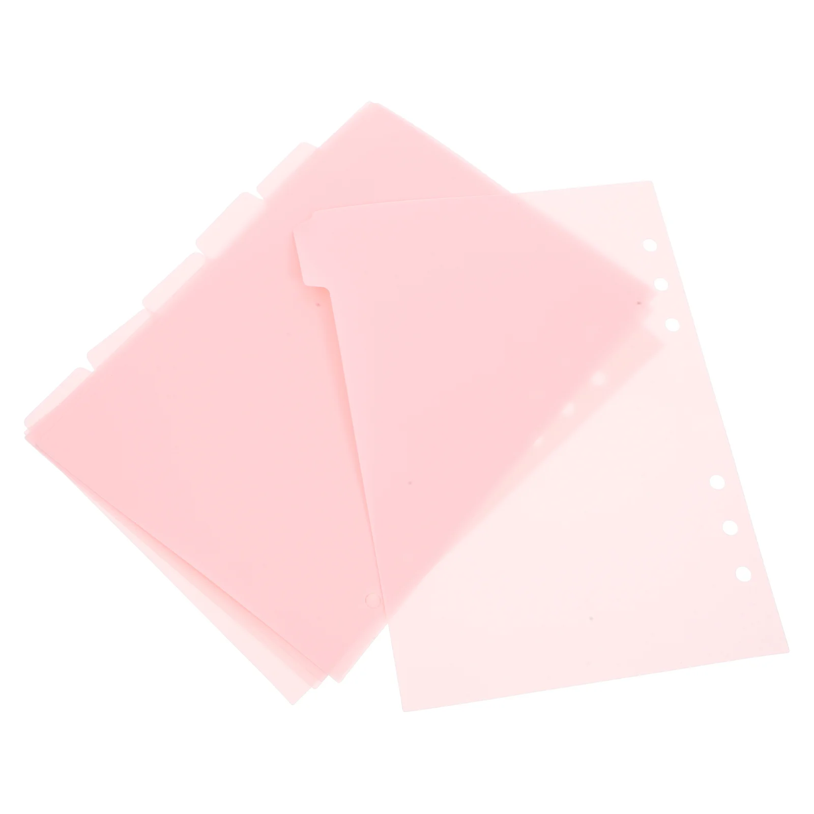 6 Pcs Labels Notebooks Separated Pages Notepad Dividers Detachable Binder Plastic Tab Pink for Office Travel