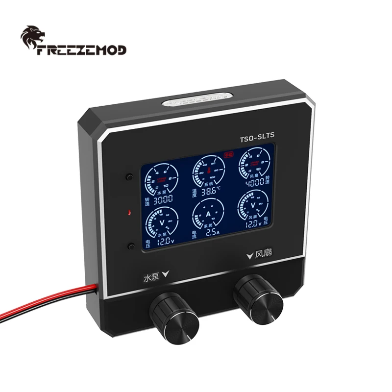 FREEZEMOD TSQ-SLTS PWM Fan Pump Controller 12-24V Intelligent Speed Adjust Manual Auto 2/3/4 Wire Water Cooling