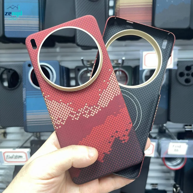 

Для Vivo X200 Ultra Магнитный чехол из арамидного волокна - Золотая защита кольца камеры + противоударный