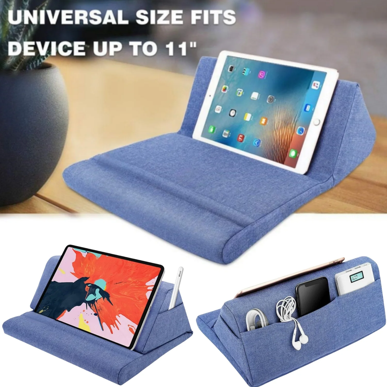 

Многоугольная подставка для планшета для нового iPad Air Pro Galaxy Tab Phone Device до 11-дюймового держателя подставки для планшета для кровати, стола