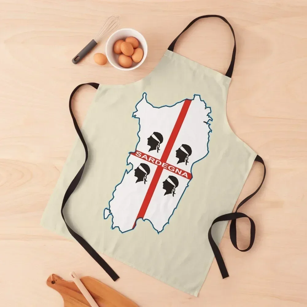 

Sardegna quattro mori map flag Apron Cute Kitchen Accessories For Man Haircut Chef Uniform Novelties Kitchen And Home Apron