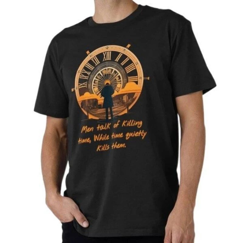 Killing time 90's A Clockwork Orange Horror Gift t shirt 100% cotton Short Sleeve Graphic Clothes All size tops S-6XL