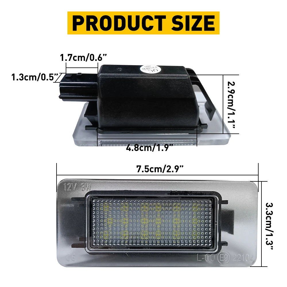 AUXITO 2x LED CANBUS License Number Plate Light For Nissan Sentra 2020 2021 Nissan Versa Sedan Altima 2019 2020 2021 Rogue 2021