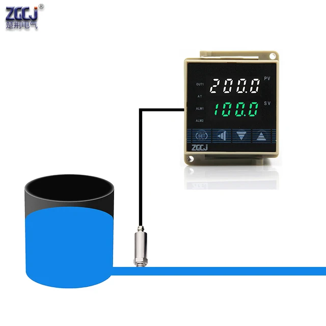 Typ Din programowalny kontroler poziomu wody niski 0-50cm 100cm 200cm 0-0.5m 1m,2m,3m,5m,10m monitor poziomu wody z czujnikiem poziomu