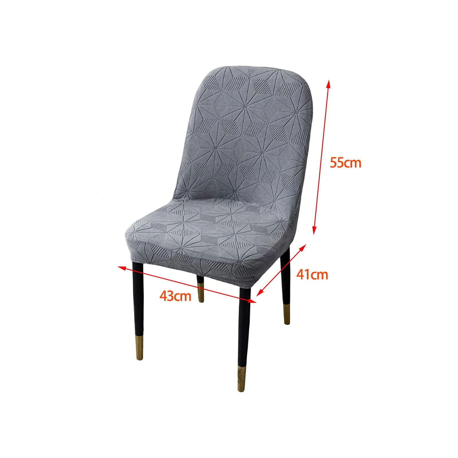 Removable Chair Slipcover Washable Dustproof Protector Jacquard Furniture Lining for Dining Room Kitchen Ceremony
