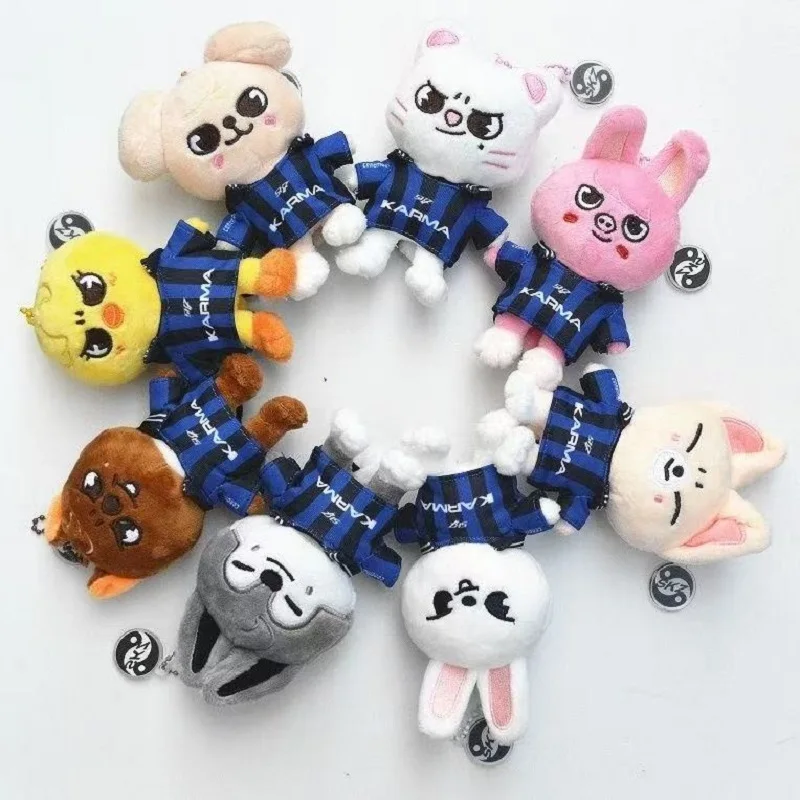 SKZOO Stray Kids keychain, featuring a blue and black jersey