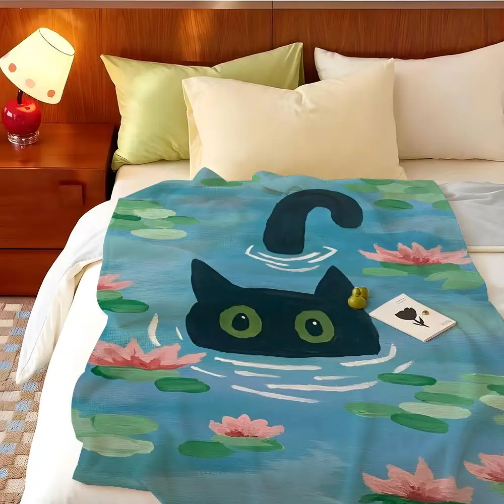 Art f-flow Throw Flannel Throw Blanket, Lightweight Cozy, Durable Washable cute Cool