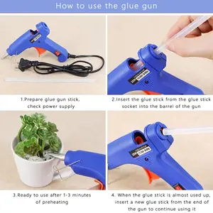 20W hot glue pistol with sealing, wax glue rods, domestic industrial pistols, heat temperature, thermoelectric repair tool 12 Main Sales Pistol Hot Glue - №1