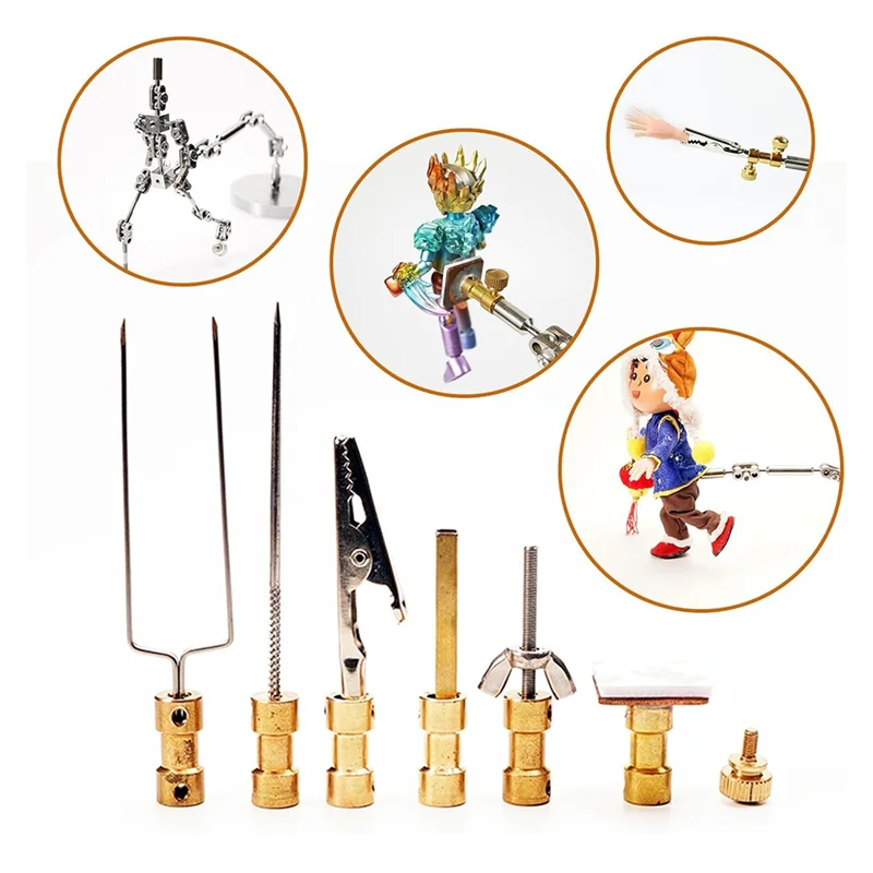 A84G-Stop Motion Animation Rig Arm Kit met 26 cm roestvrijstalen Rig Arm en 6 verschillende connectoren voor naadloos karakter