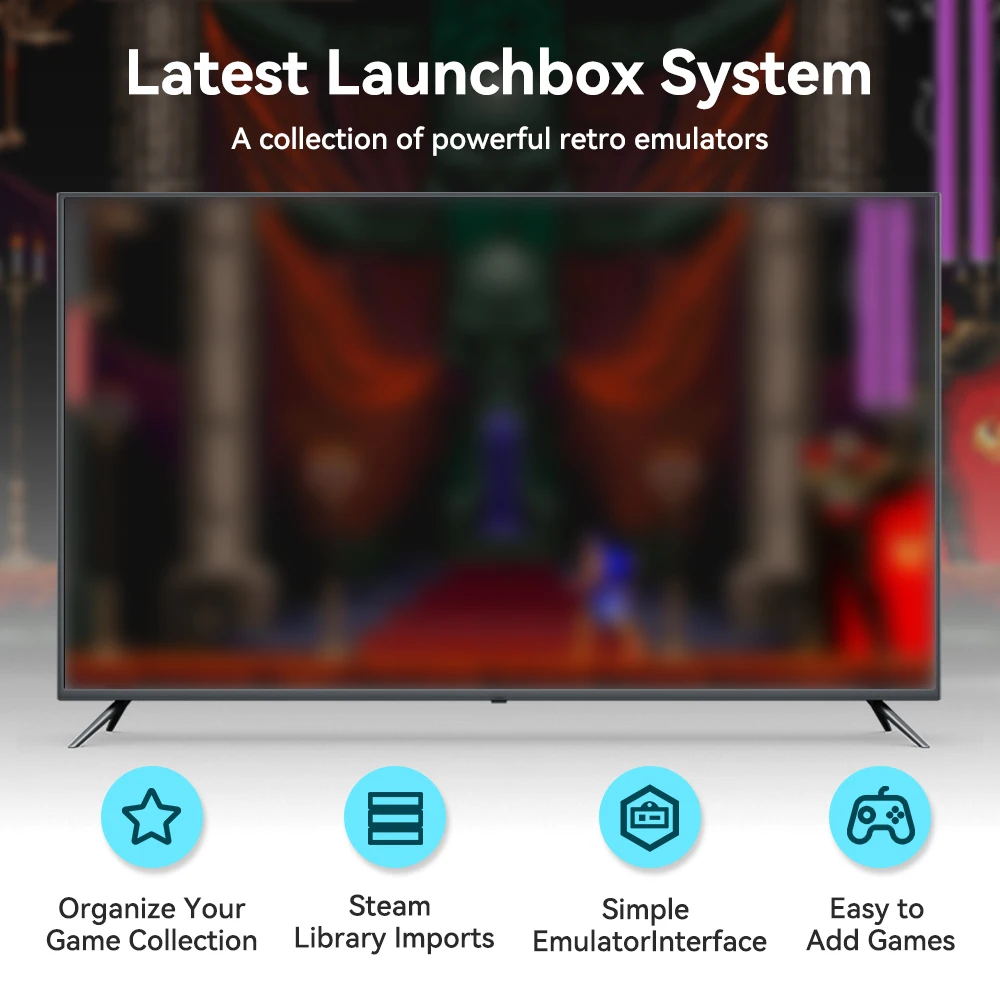 Launchbox 2T Game-Festplattenplatte für PS4/PS3/PS2/Wii/WiiU/GAMECUBE usw. mit 4200+ 3D/PC-Spielen, tragbare Spielekonsole für Laptop