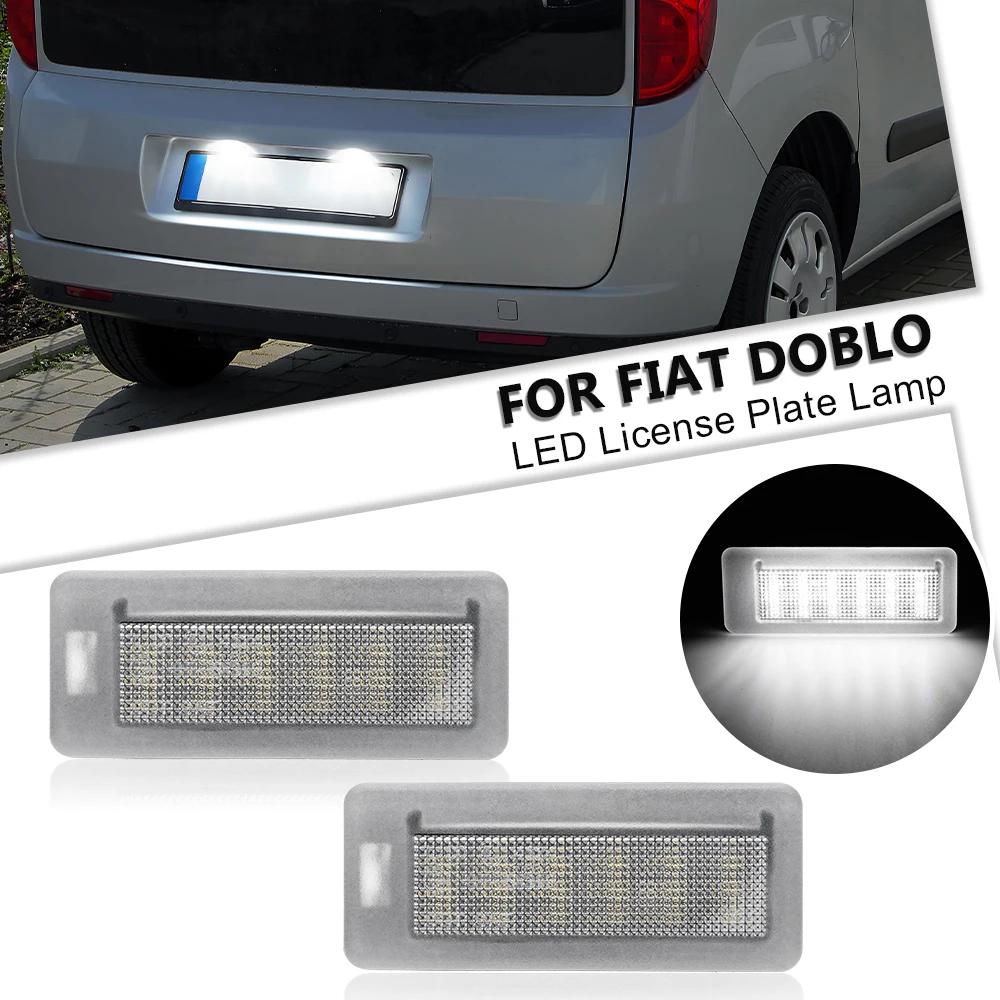 For Fiat Doblo 2010-2022 LED License Plate Light For Opel Vauxhall Combo Number Lamp Error Free White OEM#:51810675