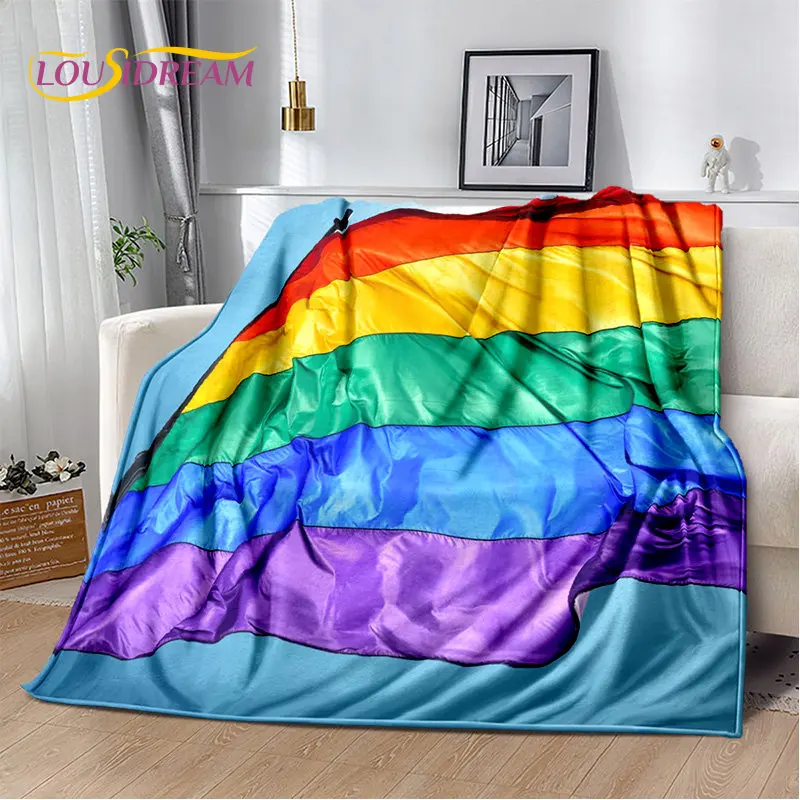 Rainbow Chromatic Colour Illusion Soft Plush Blanket,Flannel Blanket Throw Blanket for Living Room Bedroom Bed Sofa Picnic Cover