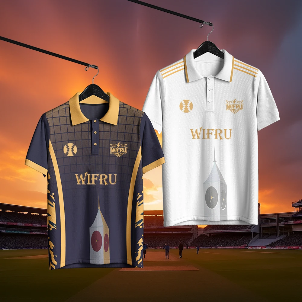 

New Summer Men's Cricket Jersey Fashion Breathable Button POLO Shirt Boys Outdoor Sports Quick-drying Custom Team Uniform Tops